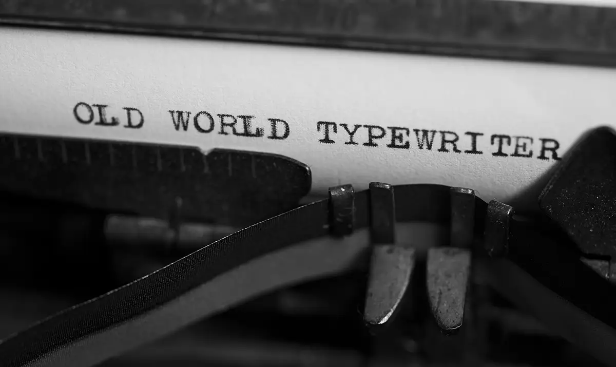 Typewriter close-up